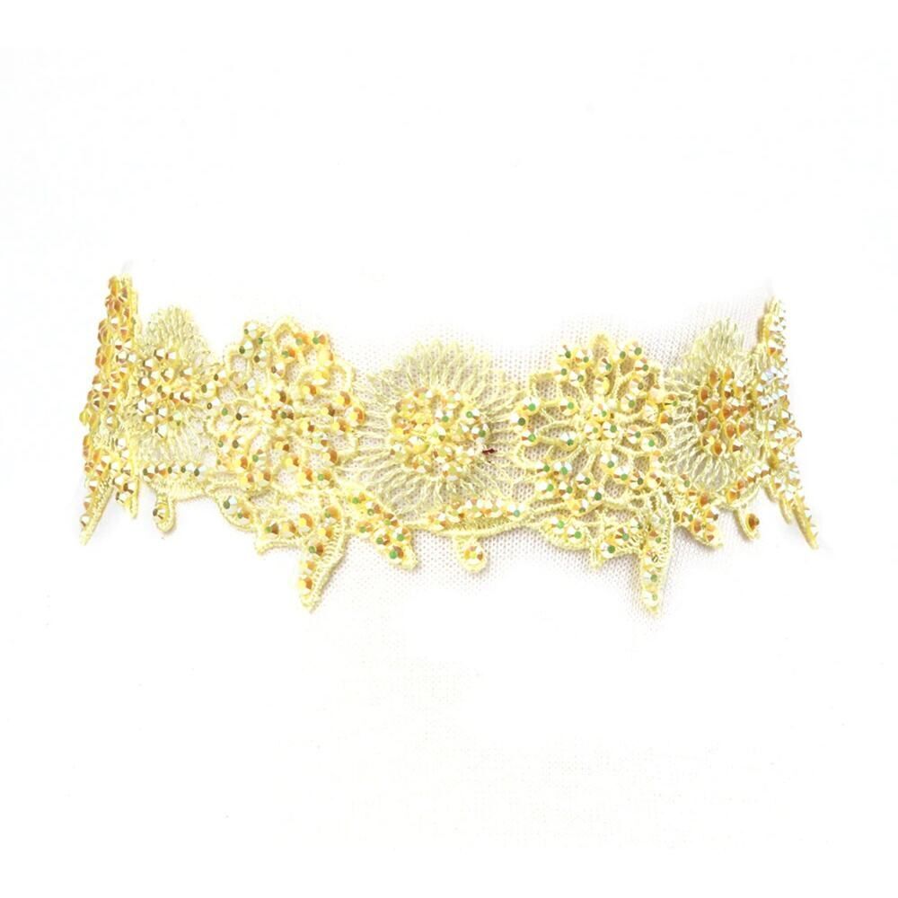 Amrita Singh Sanza Yellow Lace Choker